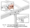Yaheetech Metallbett Weiß mit Kopfteil und Lattenrost 200x90 cm Bild 5