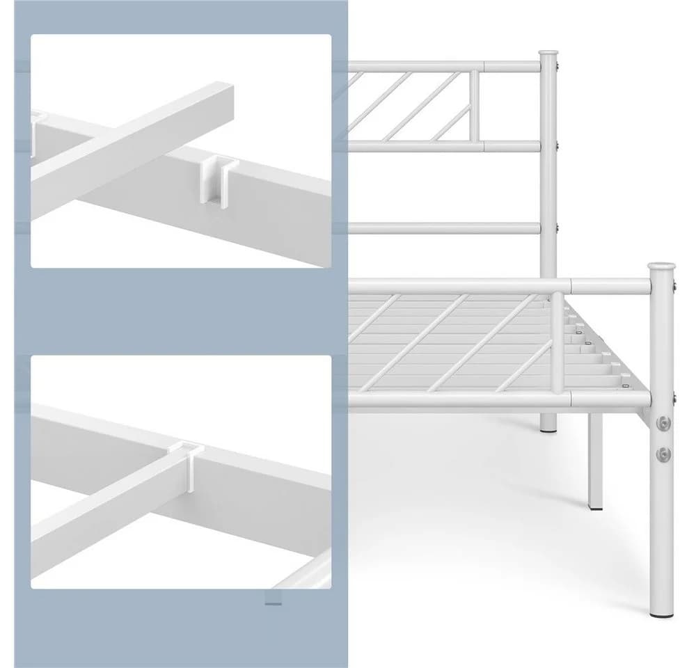 Yaheetech Metallbett Bettgestell 90x190/90x200/140x200cm, Minimalistischer Bettrahmen mit Kopfteil - Bild 5