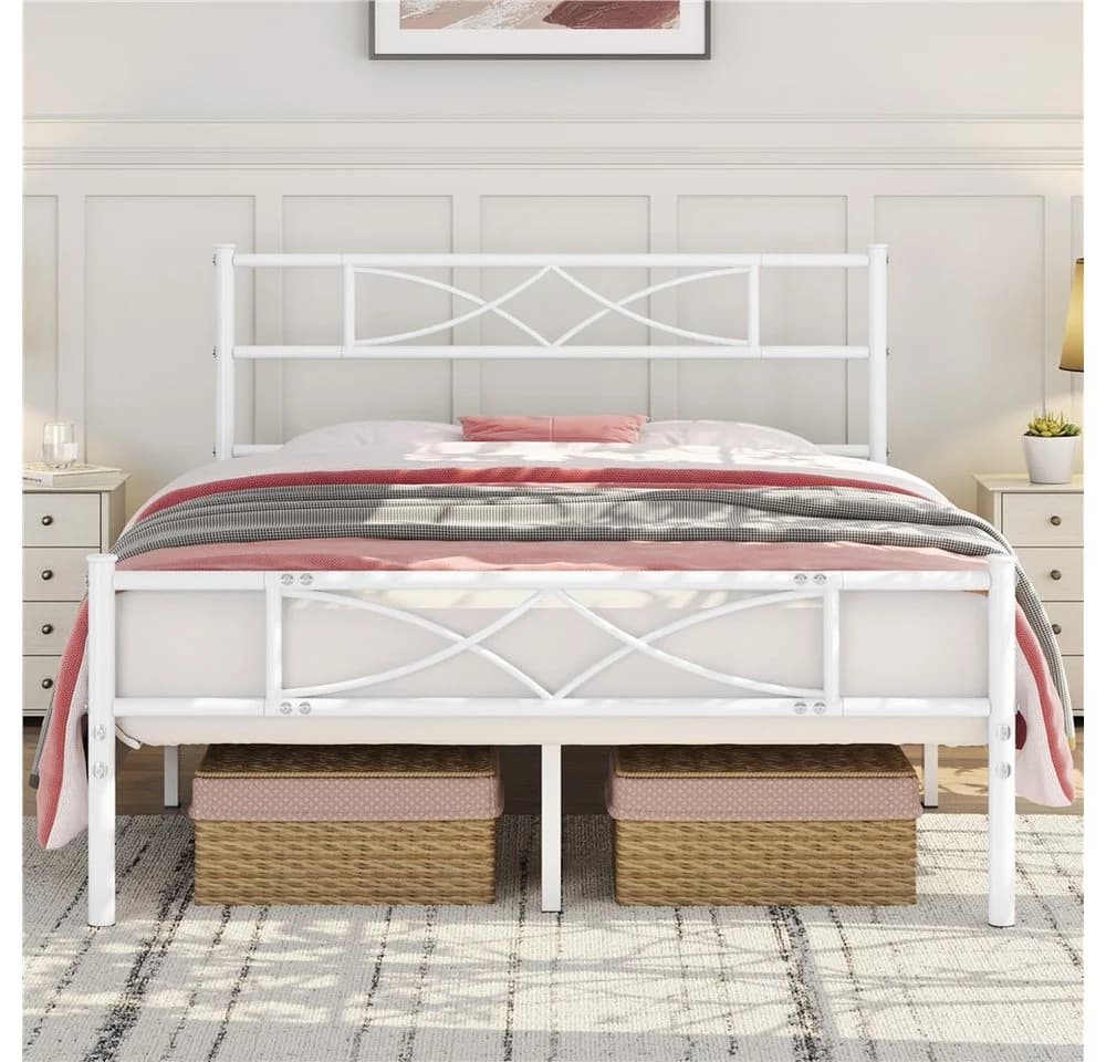 Yaheetech Metallbett Bettgestell mit Lattenrost für Schlafzimmer - Bild 3