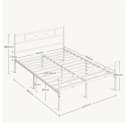 Yaheetech Metallbett Bettgestell mit Lattenrost für Schlafzimmer Bild 5