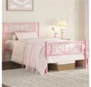 Yaheetech Metallbett mit Kopfteil, Einzelbett/Doppelbett Metallbettrahmen, 90-160 cm (B) Bild 1