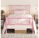 Yaheetech Metallbett mit Kopfteil, Einzelbett/Doppelbett Metallbettrahmen, 90-160 cm (B) Bild 3