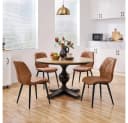 Yaheetech Küchenstuhl 2er Set Rostbraun Polsterstuhl Modern Bild 1