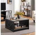 Yaheetech Couchtisch Quadratisch Grau mit Ablagefach Bild 3