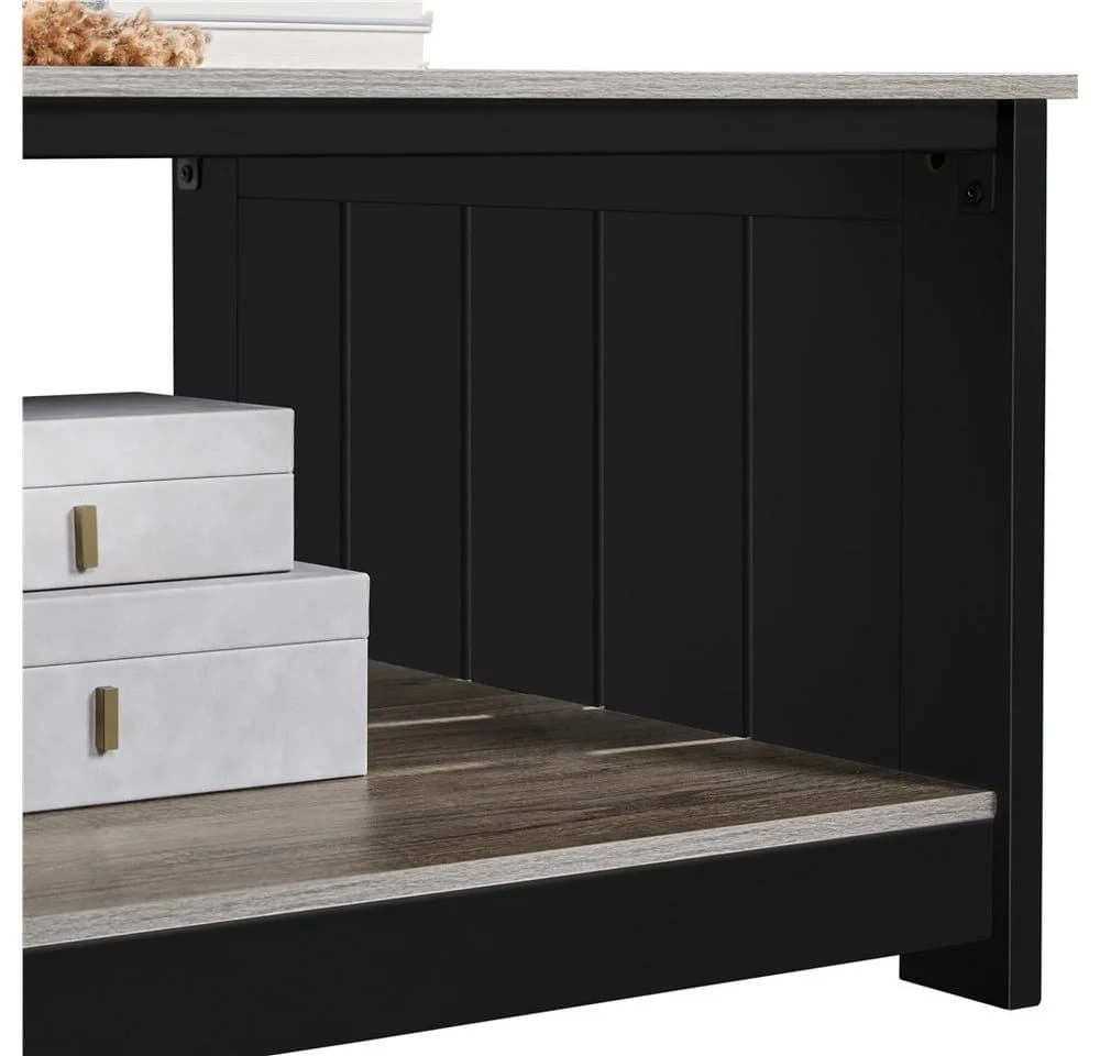 Yaheetech Couchtisch Quadratisch Grau mit Ablagefach - Bild 5