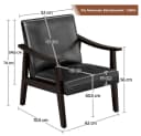 Yaheetech Relaxsessel Retro Loungesessel Schwarz Kunstleder Bild 5