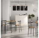 Yaheetech Esszimmer-Set 3-teilig Braun Landhausstil mit Ablagefach Bild 1