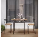 Yaheetech Esszimmer-Set 3-teilig Braun Landhausstil mit Ablagefach Bild 4