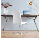 Yaheetech Esszimmerstuhl 2er Set Weiß Metallgestell Polsterstuhl Bild 4