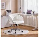 Yaheetech Bürodrehstuhl Weiß Höhenverstellbar mit Neigungsfunktion Bild 1