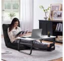 Yaheetech Relaxsessel Schwarz Verstellbar Faltbar Bodensessel Bild 1