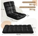 Yaheetech Relaxsessel Schwarz Verstellbar Faltbar Bodensessel Bild 3