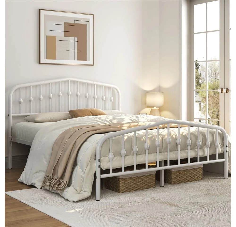 Yaheetech Metallbett 90-160cm Bettrahmen Vintage Bettgestell