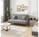 Yaheetech Sofa 1/2-Sitzer Polstersofa Loveseat Hellgrau Bild 3