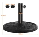 Yaheetech Schirmständer Sonnenschirmständer Outdoor-Schirmständer für Schirmstöcke bis 38/48 mm Bild 5