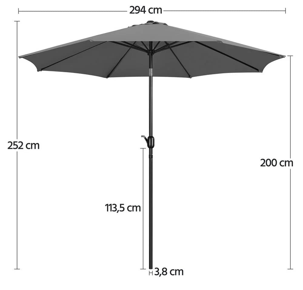 Yaheetech Sonnenschirm UV-Schutz 50+ - Bild 4