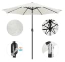 Yaheetech Sonnenschirm 294x294x252 cm Cremeweiß UV-Schutz Neigbar Bild 5