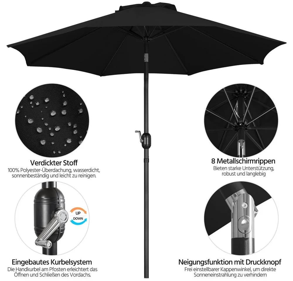 Yaheetech Sonnenschirm 261 cm UV-Schutz 50+ - Bild 5
