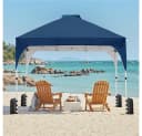 Yaheetech Faltpavillon 3x3m Blau Höhenverstellbar mit Rollen Bild 3