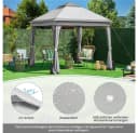 Yaheetech Faltpavillon Grau mit 4 Seitenteilen höhenverstellbar wasserdicht Bild 5