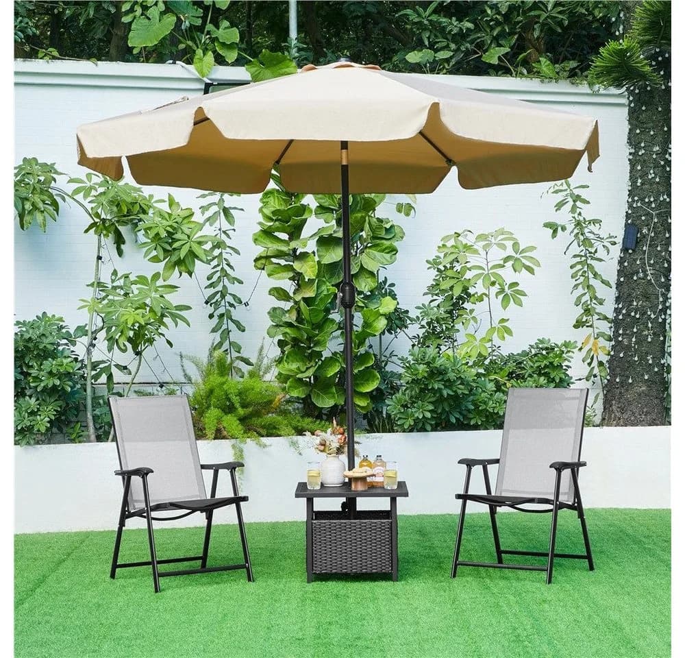 Yaheetech Klappstuhl 2er Set Gartenstühle mit Rückenlehne & Armlehnen bis 150 kg