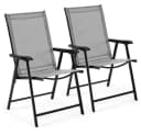 Yaheetech Klappstuhl 2er Set Gartenstühle mit Rückenlehne & Armlehnen bis 150 kg Bild 2
