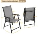 Yaheetech Klappstuhl 2er Set Gartenstühle mit Rückenlehne & Armlehnen bis 150 kg Bild 4