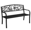 Yaheetech Gartenbank Metallbank Retro Schwarz Outdoor Bild 2