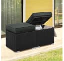 Yaheetech Rattan Hocker 2er Set Schwarz/Grau mit Stauraum Bild 3
