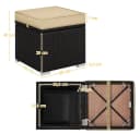 Yaheetech Rattan Hocker 2er Set Braun Stauraum Bild 4