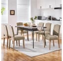 Yaheetech Esszimmerstuhl Set 2-tlg. Beige Modern Polsterstuhl Bild 3
