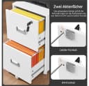 Yaheetech Aktenschrank Rollcontainer abschließbar mit Hängeregistratur und 2 Schubladen Bild 5