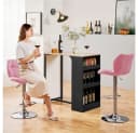 Yaheetech Barhocker 2er Set Rosa Höhenverstellbar mit Fußstütze Bild 3