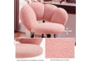Yaheetech Drehstuhl Rosa Boucle-Gewebe Höhenverstellbar Bild 5