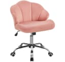 Yaheetech Bürostuhl Rosa Höhenverstellbar mit Rollen Bild 2