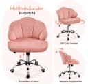 Yaheetech Bürostuhl Rosa Höhenverstellbar mit Rollen Bild 5