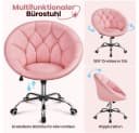 Yaheetech Ergonomischer Bürostuhl Pink Höhenverstellbar mit Rollen Bild 5