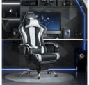 Yaheetech Gaming-Stuhl mit Massagefunktion, Kopfstütze & Fußstütze, Ergonomischer PC-Stuhl Bild 1