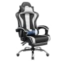 Yaheetech Gaming-Stuhl mit Massagefunktion, Kopfstütze & Fußstütze, Ergonomischer PC-Stuhl Bild 2
