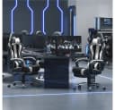 Yaheetech Gaming-Stuhl mit Massagefunktion, Kopfstütze & Fußstütze, Ergonomischer PC-Stuhl Bild 3