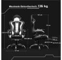 Yaheetech Gaming-Stuhl mit Massagefunktion, Kopfstütze & Fußstütze, Ergonomischer PC-Stuhl Bild 4