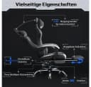 Yaheetech Gaming-Stuhl mit Massagefunktion, Kopfstütze & Fußstütze, Ergonomischer PC-Stuhl Bild 5