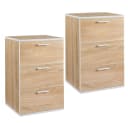Yaheetech Nachttisch Beistelltisch 2er-Set Beige 3 Schubladen Bild 2