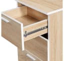 Yaheetech Nachttisch Beistelltisch 2er-Set Beige 3 Schubladen Bild 5