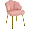 Yaheetech Esszimmerstuhl Loungesessel Muschelform Pink Bild 2