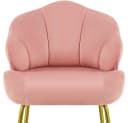 Yaheetech Esszimmerstuhl Loungesessel Muschelform Pink Bild 5