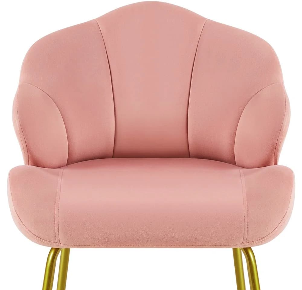 Yaheetech Esszimmerstuhl Loungesessel Muschelform Pink - Bild 5