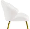 Yaheetech Esszimmerstuhl Loungesessel Muschelform Weiß Samt Bild 5