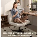 Yaheetech Drehstuhl höhenverstellbar Armlehnlos 360° Boucle Bild 5