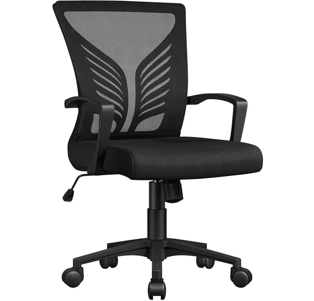 Yaheetech Bürostuhl Höhenverstellbarer Drehstuhl mit Schaukelfunktion für Arbeitszimmer und Büro - Bild 2
